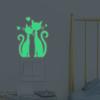 Nueva pegatina de personalidad YG54, luminosa, para pareja, gato, tres colores, para interruptor, decoración de pared del hogar, autoadhesiva