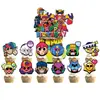 En stock caos salvaje lucha un juego de dibujos animados tema fiesta de cumpleaños decoración inserto para pastel enchufe