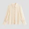 Ins Europa Transfronteiriça 2026 Nova Moda Temperamento Amazon Roupas Femininas Atacado Simples Camisa de Manga Longa de Botão Único