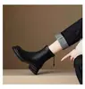 Botines estilizados y versátiles para mujer, nueva colección otoño/invierno 2026, forrados de felpa para abrigar, Botas tipo Martin de estilo británico, Botines elásticos y estilizados
