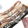Cinturón de aleación tallada de tres piezas para mujer, de alta resistencia, transfronterizo, versátil, para jeans, estilo retro, con patrón de piedra para mujer