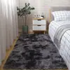 Tapete tie-dye transfronteiriço de seda e lã dropshipping atacado sala de estar quarto influenciador tapete de cabeceira capacho resistente à sujeira fácil de cuidar almofada para os pés