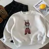 Sudadera infantil con forro polar, polar fino para hombre, colección otoño/invierno 2026, top de oso para niño pequeño, camiseta interior casual para bebé, elegante para niñas