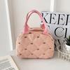 Bolsa de cosméticos portátil de gran capacidad con decoración de lazo 2025, nueva bolsa de almacenamiento portátil, bolso tridimensional súper lindo