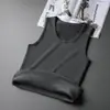 Comércio Exterior Colete Quente Masculino Veludo Plus Espessado Aquecimento Roupa Íntima Outono e Inverno Proteção Contra Frio Roupa de Baixo Colete Top Colete Masculino