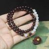 Zambia sándalo rojo sándalo sangre pulsera de cuentas de doble anillo cinco sutras candado ruyi Wen pulsera de cuentas para jugar al por mayor