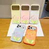 Ventas directas del fabricante: Funda de teléfono de silicona líquida floral de tulipán simple estilo coreano para iPhone 18 Pro Max, producción y venta al por mayor