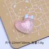 Brillo Tartán Corazón Dibujo Animado Hecho a Mano DIY Accesorios para Joyería Hebilla de Zapato con Agujero Material Pegamento de Crema Resina Accesorios Pequeños