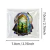 Nuevas pegatinas florales para ventana transfronterizas de 50 piezas, material decorativo DIY creativo y soñador, pegatinas transparentes de PET impermeables