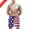 Día de la Independencia de Estados Unidos Amazon Comercio Exterior Transfronterizo Estación Independiente Impresión Digital 3D Pantalones Deportivos de Playa para Hombre