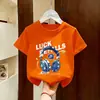 Camiseta Informal de Algodón Puro Estilo Coreano para Bebé Niño, Cuello Redondo, Manga Corta para Niños, Ropa Linda de Verano, Nuevo Estilo de Verano, Camiseta de Manga Corta con Estampado de Dibujos Animados