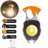 Mini llavero pequeño luz de trabajo multi-función encendedor de cigarrillos recargable portátil camping linterna LED autodefensa