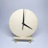 Reloj de Pared Decoración de Esfera en Blanco DIY Tablero Redondo de Madera Pintura Fluida Graffiti Infantil de Jardín de Infancia Reloj Hecho a Mano