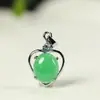 Pingente de jade malaio com incrustação de ouro e zircônia de jade design criativo de nicho estilo ins colar pingente versátil moda atacado