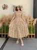 Vestido de Algodão e Seda Transfronteiriço Ombro a Ombro para Mulheres, Vestido de Verão, Vestido Boêmio para Férias na Ilha, Vestido de Praia