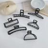 Pinza de Metal Negra Tipo Garra Pinza de Tiburón Accesorio para el Cabello Personalizado para la Parte Trasera de la Cabeza Elevador de Cola de Caballo Pasador Accesorio para el Cabello Estilo Coreano Fresco y Esponjoso