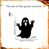 Pegatinas electrostáticas para ventanas de Halloween en estilo gótico oscuro con calaveras, brujas, calabazas y murciélagos para escaparates