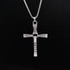 Colar de hip-hop com cruz de diamantes e design moderno da Temu AliExpress Amazon Cross-border