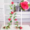 Atacadistas Transfronteiriços Flores Artificiais para Casamento e Decoração de Casa, Teto de Rattan Flores Artificiais de Plástico e Plantas Verdes para Casamentos