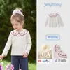 Camiseta de Manga Longa Jellybaby para Meninas 2026 Novo Estilo Outono Estilo Francês Roupas de Bebê de 5 Anos Tops de Outono para Crianças