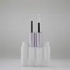 Disponible al por mayor: Tubos de aluminio para máscara de pestañas morados y blancos de doble extremo, botellas vacías para suero de crecimiento de pestañas, materiales de empaque cosmético