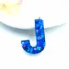 Llavero con Letras de Lentejuelas Azul Amor Colgante de Goma Gota Colgante para Bolso Equipaje Accesorios DIY Joyería