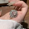 Venta al por mayor del fabricante Xiaohongshu Anillo de Jade de Espuma de Agua Natural con Incrustación de Plata S925, Nuevo Estilo Chino Lujo Ligero Diseño de Moda