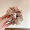 2026 Estilo Coreano Nuevo Estampado Malla Scrunchie para Mujer Personalidad Esponjosa Flor de Pelo Moño Anillo para Cabello Accesorios para el Cabello
