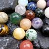 Pelota Hot Transfronteriza No Porosa 25 mm Bola Grande Rosa Piedra Natural Amatista Ojo de Tigre Multicolor