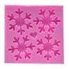 Amazon Molde de Silicona para Fondant de Copo de Nieve Navideño de 4 Piezas DIY Hecho a Mano Decoración de Pastel de Chocolate Molde para Hornear