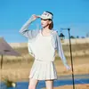 2026 Nuevo Verano Hilo Original Tipo Ropa Protección Solar Capa de Mujer Verano Holgada Protección UV Seda de Hielo Ropa Protección Solar Chaqueta