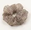 Scrunchie de Malha Fofa com Estampa de Leopardo Vintage Acessório de Cabelo Personalizado Elástico de Cabelo Coreano Corda de Cabelo Versátil Estilosa Acessório de Cabeça