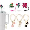 Gorra de paja Stanley de primavera con cadena del alfabeto 26, gorra de paja Situ, accesorios para taza de agua, accesorios para taza Stanley
