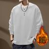 Sudadera de Alta Gama Italiana con Cuello Henry para Hombre, Nueva Tendencia Primavera y Otoño 2026 Marca Negra Holgada Superior para Hombre