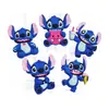 Parche Suave de PVC de Stitch Lindo de Dibujos Animados Caja de Almacenamiento para Zapatos Croc Imán para Refrigerador Funda para Teléfono Móvil Accesorios de Joyería