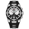 Reloj Multifuncional de Recompensa, Reloj Deportivo Luminoso para Hombre, Reloj de Cuarzo Impermeable, Elegante Reloj para Hombre con Correa de Silicona de Cinco Manecillas