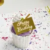 Estilo ins Impresión de Color UV Acrílico Decoración para Cupcakes de Feliz Cumpleaños Acrílico Decoración para Pastel de Feliz Cumpleaños