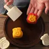 2023 nuevo bolso de bendición rojo en línea molde para pastel de luna para pastel de frijol verde helado repostería Presión manual estilo ancho para el hogar