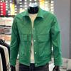 Chaqueta Versátil Holgada para Hombre 2023 Primavera y Otoño Nuevo Estilo Coreano Trendy Sencilla Ropa de Trabajo Casual Chaqueta Verde para Hombre