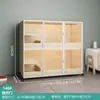 Villa para Gatos, Casa para Gatos de Madera Maciza, Gabinete para Gatos, Jaula para Gatos, Nido de Gato de Lujo con Combinación de Dos y Tres Niveles, Sala de Cría y Parto para el Hogar