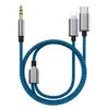 Adequado para Celulares Apple e Huawei Tipo-C, Cabo de Carro com Conexão Dois-em-Um, Cabo de Áudio Auxiliar, Cabo de Conversão de 3,5 mm