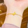Pulseira Borboleta de Camada Dupla Jinyan de Luxo Leve de Alta Qualidade para Mulheres, Estilo Ins com Artesanato Tradicional, Presente de Personalidade de Nicho para Namorada