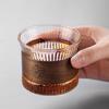 Xícara de Chá de Vidro Japonês Resistente ao Calor Isolada de Borossilicato Alto Xícara Mestra Doméstica Martelada Anti-Queimadura Xícara de Chá de Vidro Xícara de Café