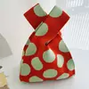 Bolso Chaleco Bolso Chaleco Bolso de Mano Tejido Casual Bolso de Mano Contraste de Color Ajedrez Bolso de Mano Coreano de Lujo Ligero