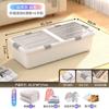 Caja de almacenamiento para la parte inferior de la cama, caja de almacenamiento para ropa, edredón, acabado transparente, con cajón con ruedas, para el hogar