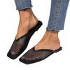 Pantuflas Baotou para Mujer 2026 Verano Nueva Moda Sandalias Perezosas Antideslizantes Simples de Malla Hueca Transpirable Zapatos de Mujer