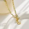 Colar para Mulheres, Estilo Retro Ins, Retrato Popular, High-End, Luxo Acessível, Colar Geométrico de Camada Dupla, Elegante, Versátil Corrente Clavícula