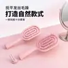 Pente Portátil Fofo Estilo Macaron com Suporte para Mulheres, Escova de Cabelo Oca, Tamanho Pequeno para Penteados com Topete Alto, Pente Compacto