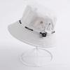 Sombrero de Verano para Viaje para Mujer Sombrero Parasol Estilo Coreano Sombrero Protector Solar de Ala Ancha Sombrero Plegable de Moda para Hombre Sombrero Cubeta con Cuerda