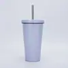 2024 Novo Copo com Canudo de Aço Inoxidável 710ml Tampa de Abertura Grande Copo para Milk Tea Pérola Capacidade Grande Personalizável Copo de Água Térmico